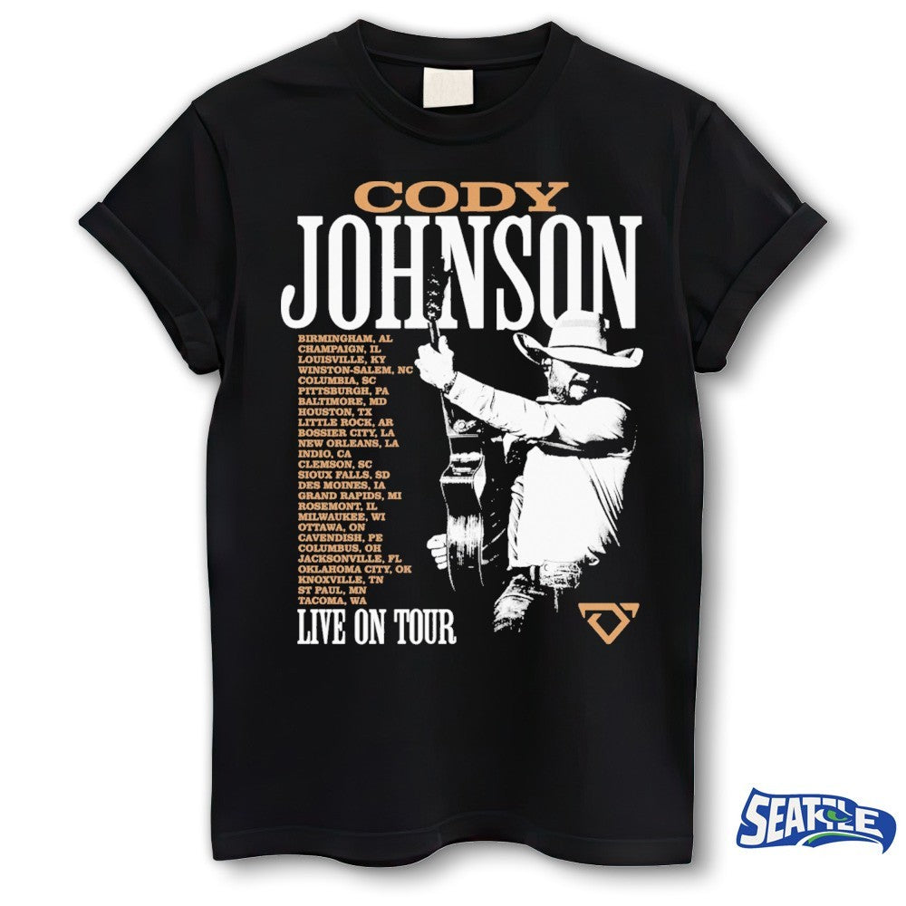 Cody Johnson Merch Horses 2026 Live On Tour Locations shirt