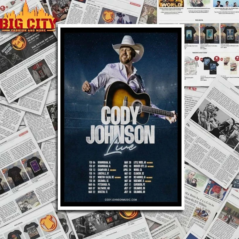 Cody Johnson New Tour 2026 Poster shirt