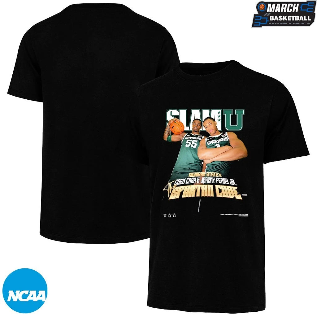 Coen Carr And Jeremy Fears Jr. SlamU Michigan State Spartans The Spartan Code T-shirts