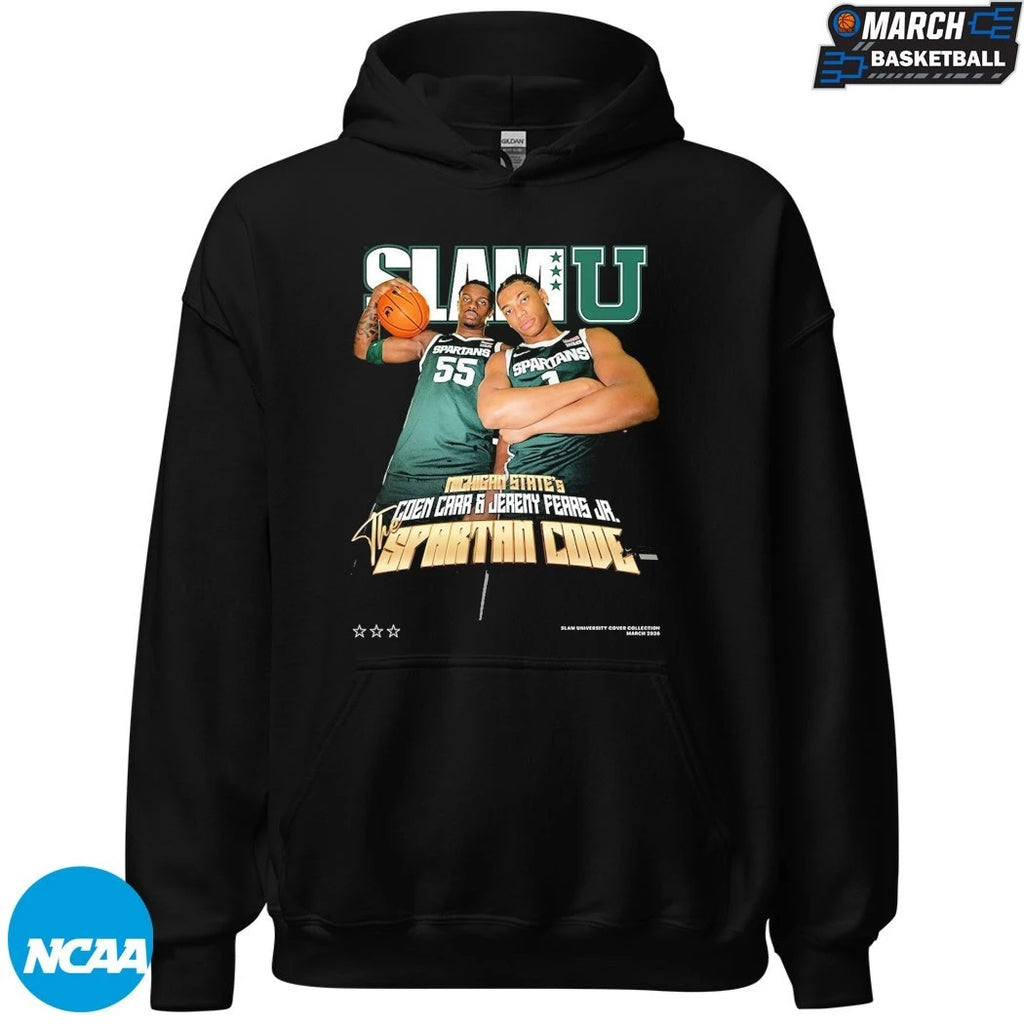 Coen Carr And Jeremy Fears Jr. SlamU Michigan State Spartans The Spartan Code T-shirts