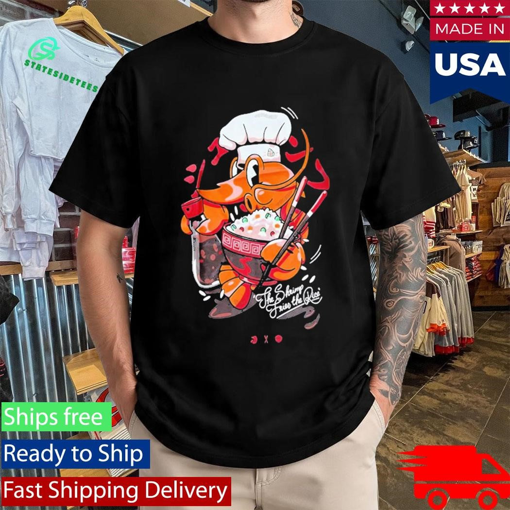 Cold Ones Shrimp Fried Rice Playful Graphic Statement shirt