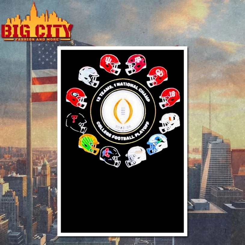 College Football Playoff 2025-2026 12 Teams 1 National Championship College Football Playoff shirt