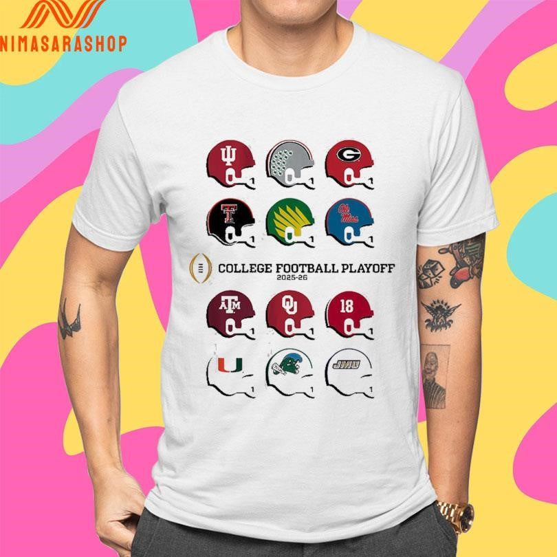 College Football Playoff 2025-2026 Field Toy Team Helmets Shirts