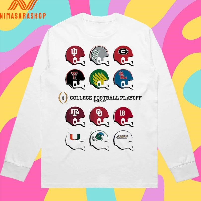 College Football Playoff 2025-2026 Field Toy Team Helmets Shirts