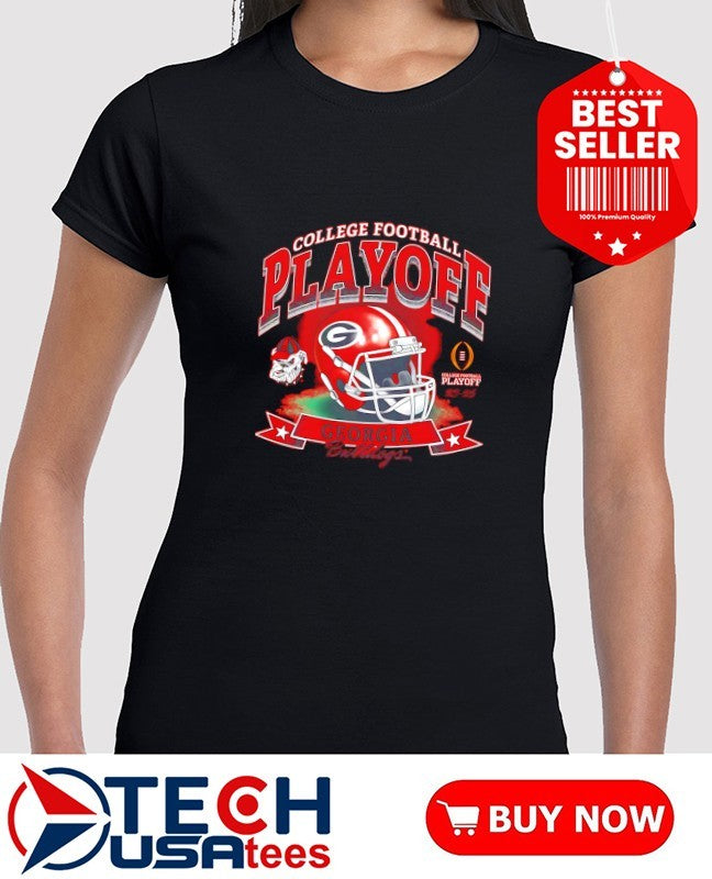 College Football Playoff 2025-2026 Georgia Bulldogs helmet shirt