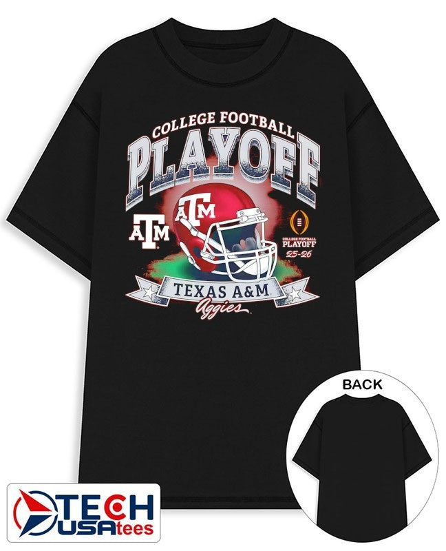 College Football Playoff 2025-2026 Texas A and M Aggies helmet shirt