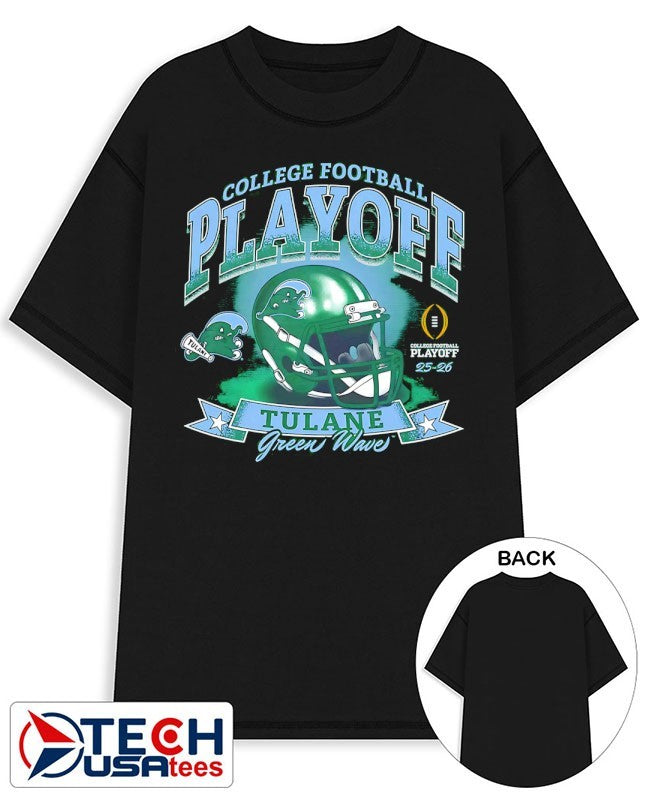 College Football Playoff 2025-2026 Tulane Green Wave helmet shirt