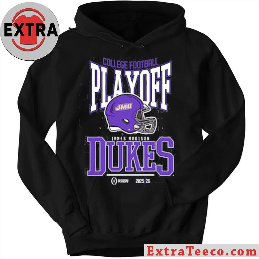 College Football Playoff 2025-26 James Madison Playoff Bound Helmet And Logo Shirt