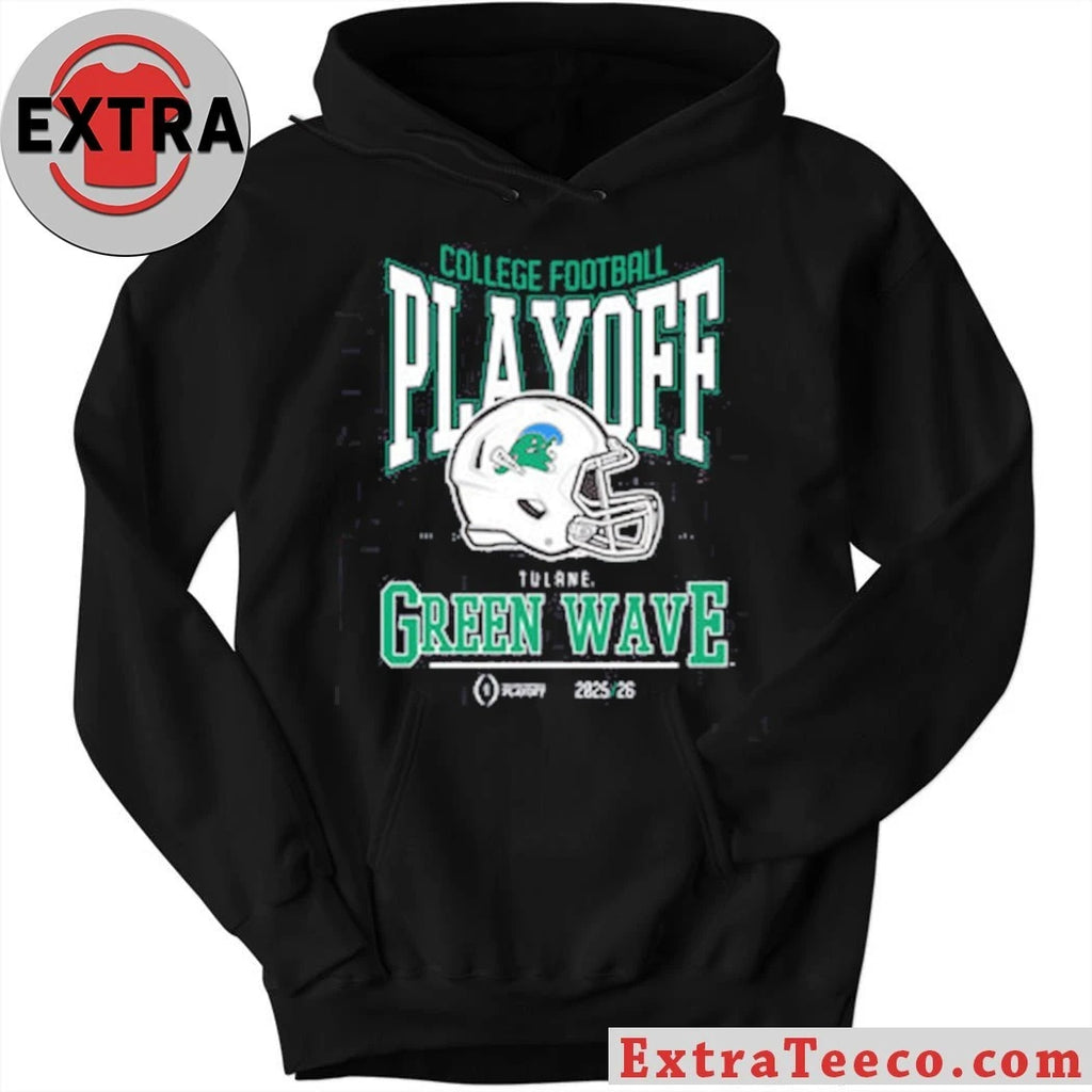 College Football Playoff 2025-26 Tulane Playoff Bound Helmet And Logo Shirt