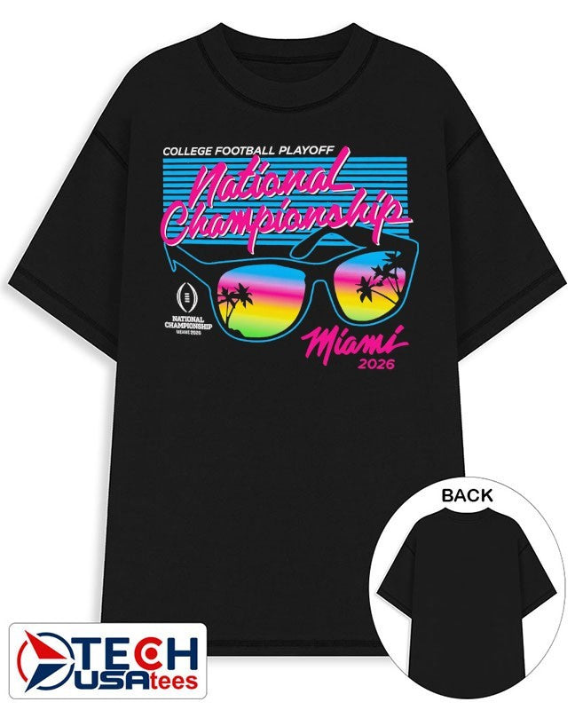 College Football Playoff National Championship Miami 2026 glasses shirt