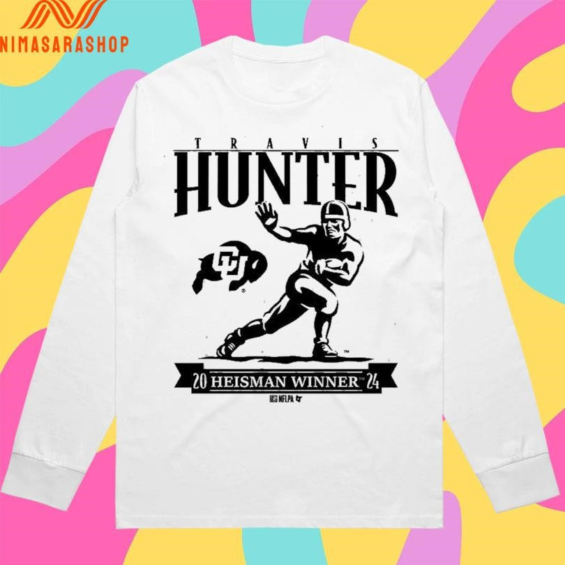 Colorado Buffaloes Football Travis Hunter Heisman Winner Trophy 2024 Shirts