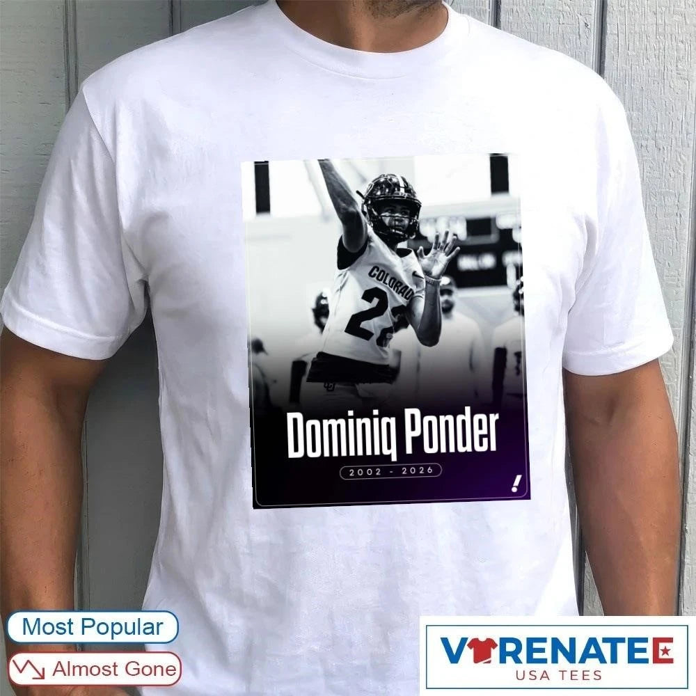 Colorado QB Dominiq Ponder 2002 – 2026 shirt