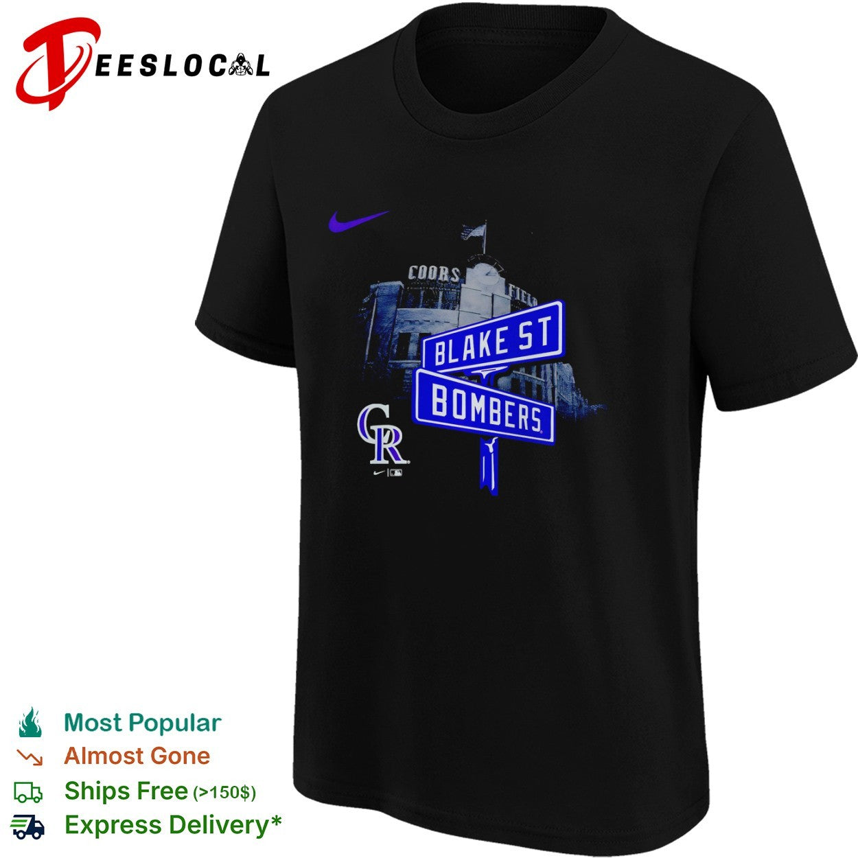 Colorado Rockies Blake St Bombers Coors Field MLB Team Logo shirt