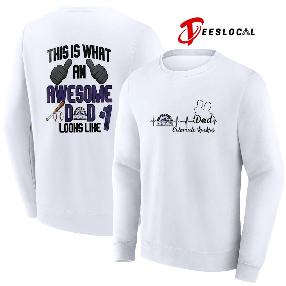 Colorado Rockies Father Day this is what an awesome dad looks like shirt