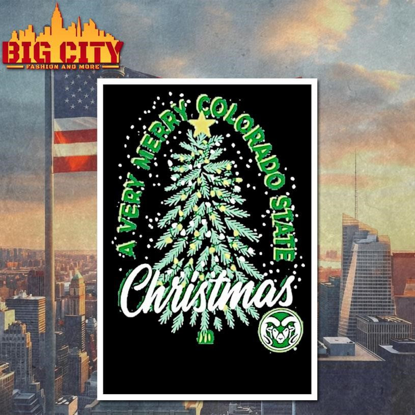 Colorado State Rams Christmas Tree Holiday Shirt