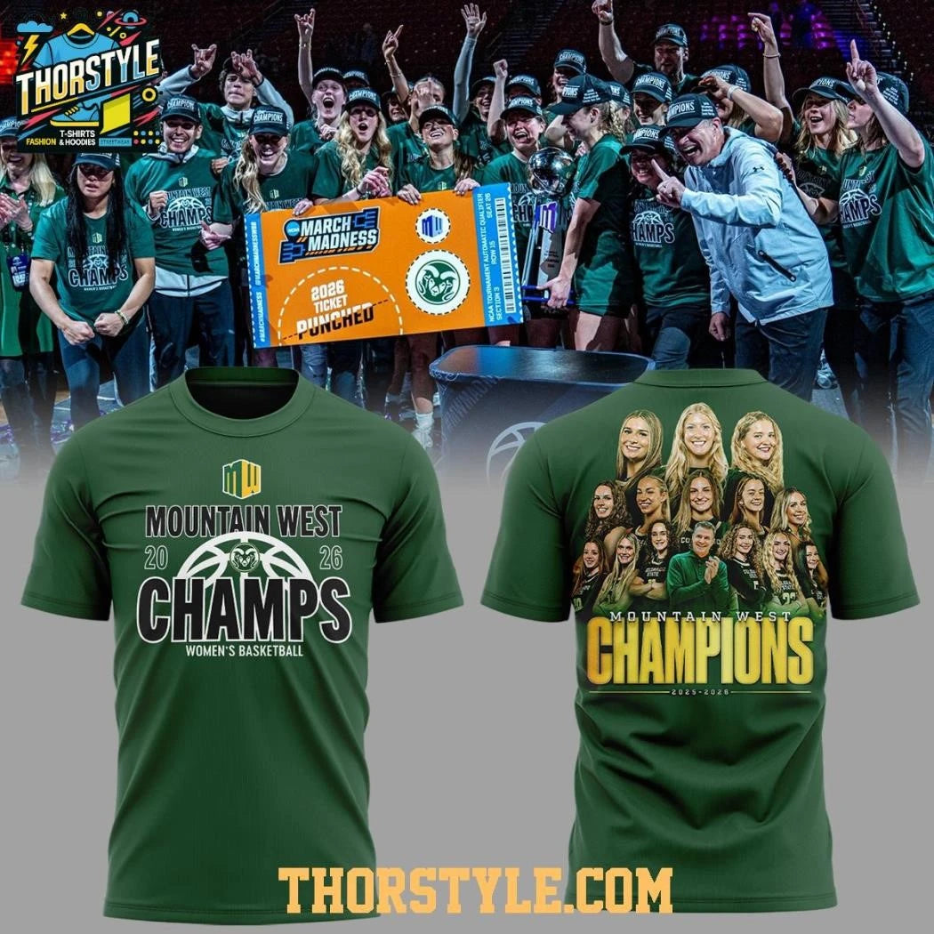 Colorado State Rams Mountain West Basketball 2026 Champions Shirt