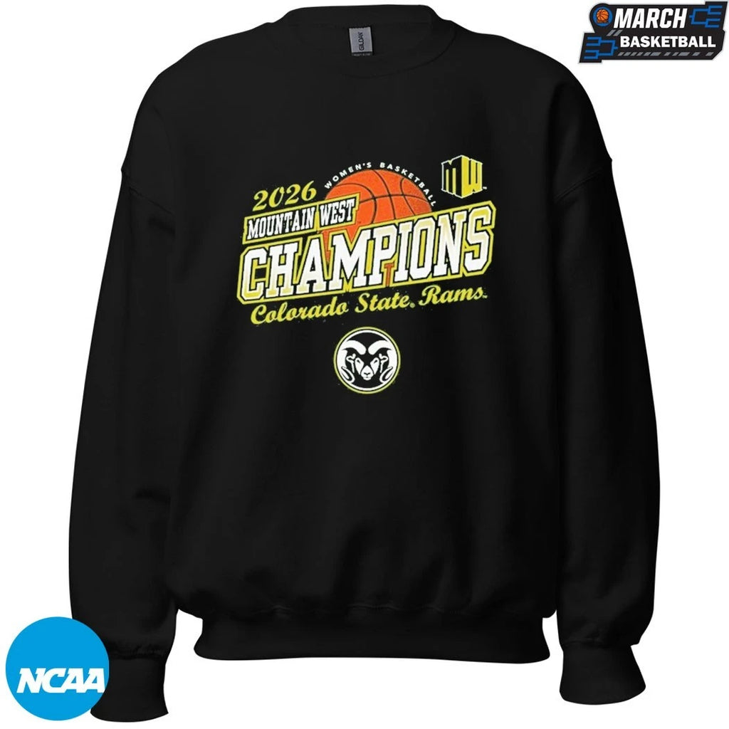 Colorado State Rams Women’s Basketball Champions 2026 Mountain West Tournament T-Shirts