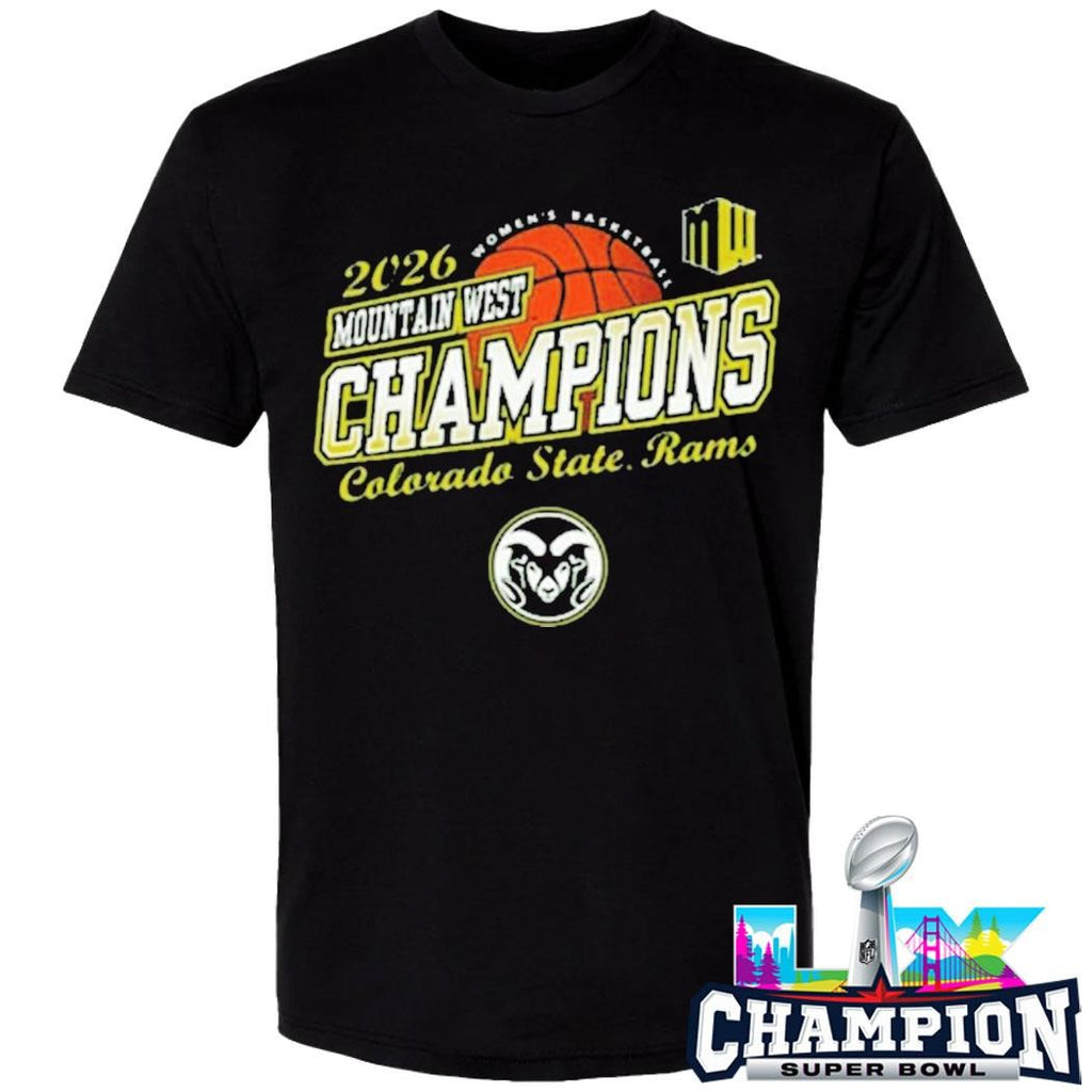 Colorado State Rams Women’s Basketball Champions 2026 Mountain West Tournament Shirt
