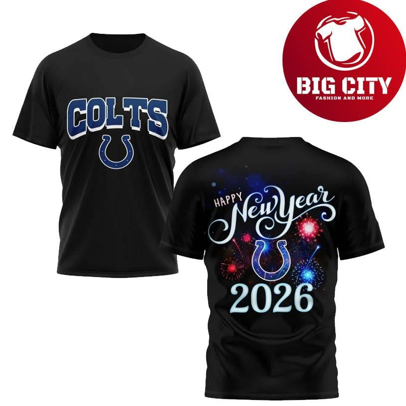 Colts Happy New Year 2026 Two Sided Shirt
