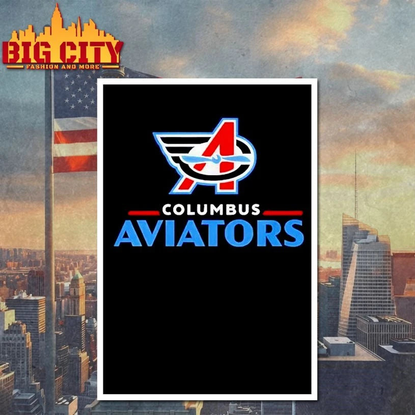 Columbus Aviators Lockup Logo Shirt