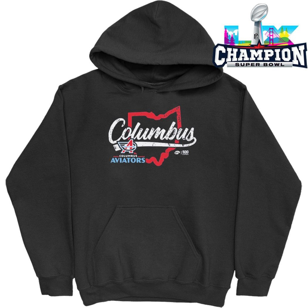 Columbus Aviators State Map Shirt