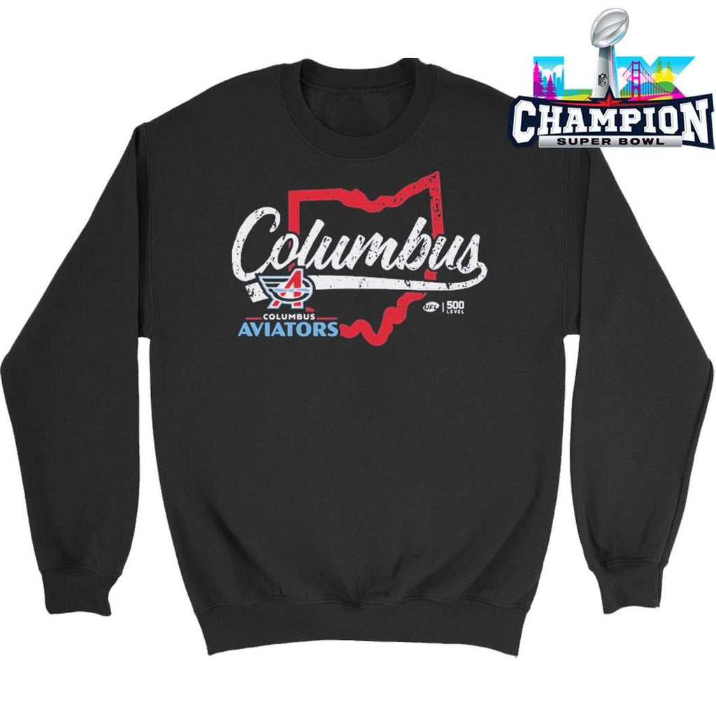 Columbus Aviators State Map Shirt