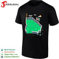 Columbus Clingstones baseball field stadium map shirt