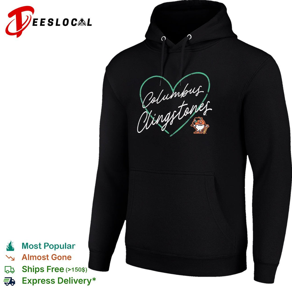 Columbus Clingstones baseball heart logo shirt