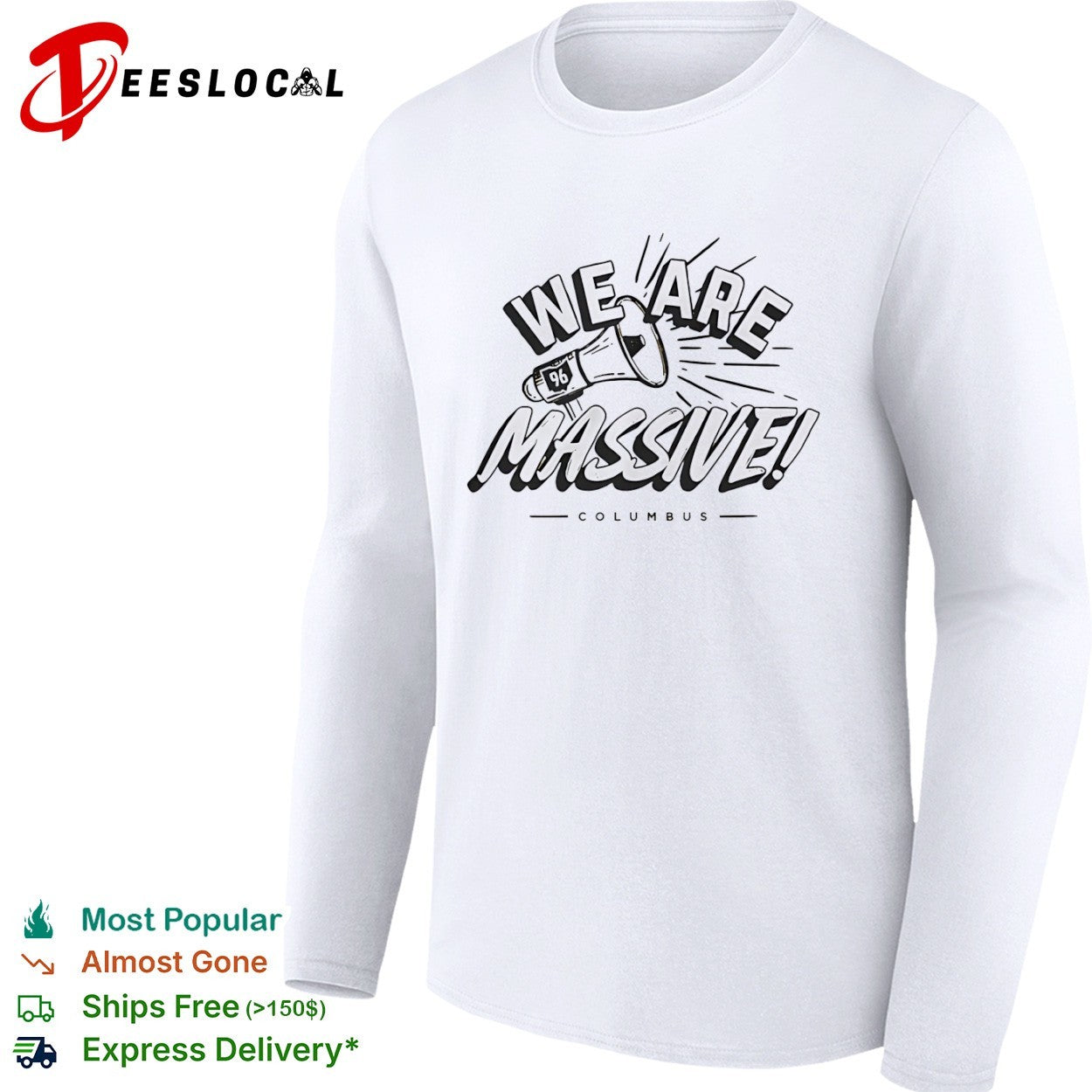 Columbus Crew megaphone we are massive 96 shirt