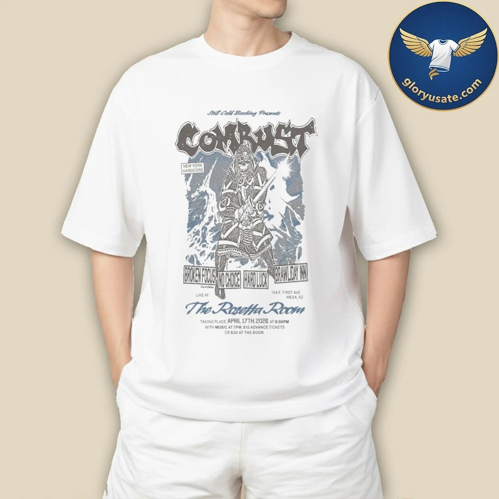 Combust The Rosetta Room April 17 2026 Tour Poster Shirt