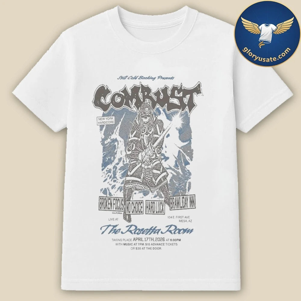 Combust The Rosetta Room April 17 2026 Tour Poster Shirt