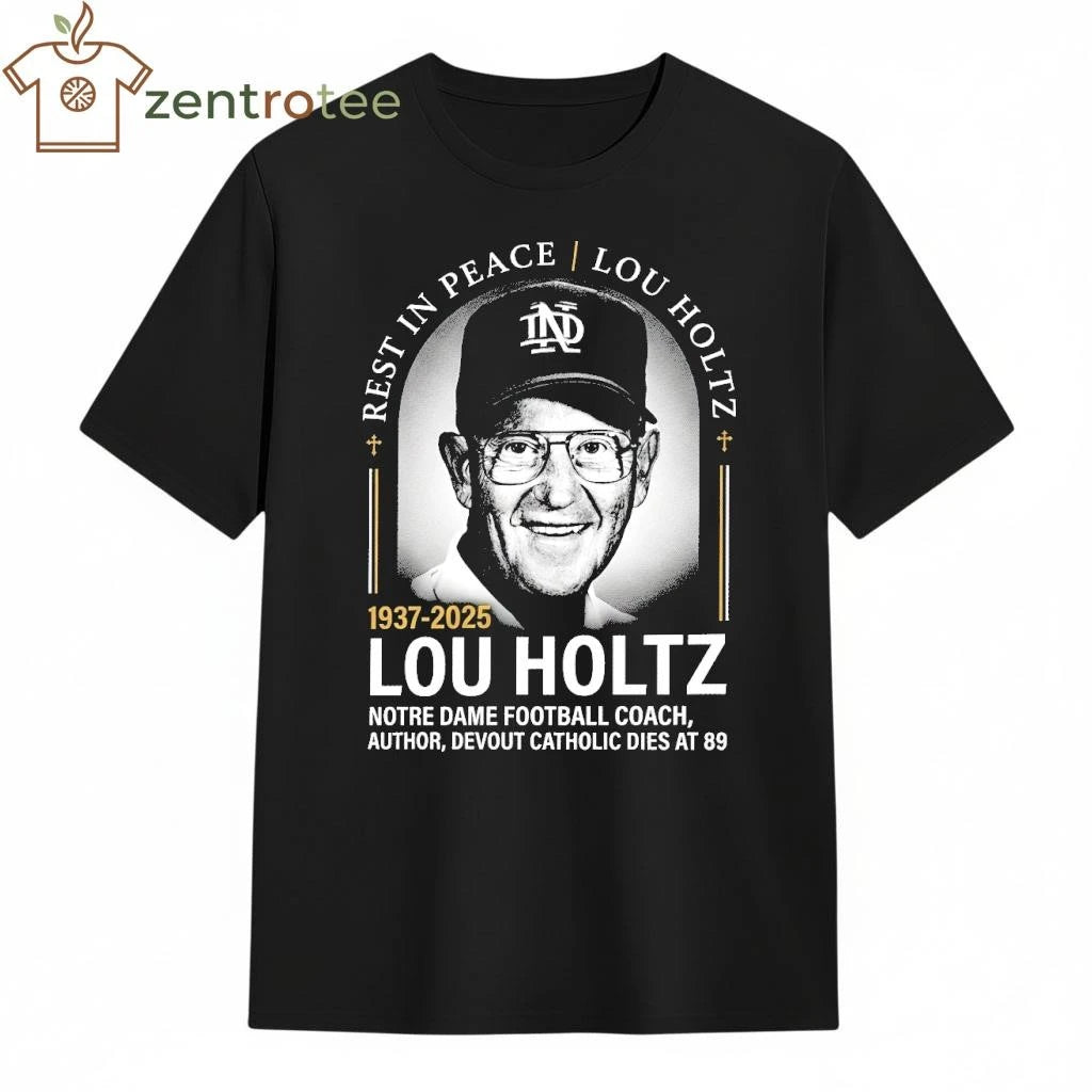 Commemorating Lou Holtz (1937-2026) – Notre Dame Football Legend tee