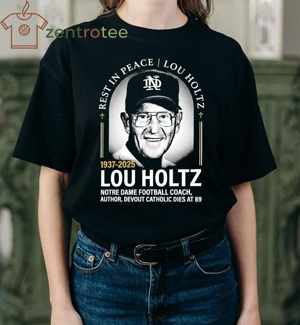 Commemorating Lou Holtz (1937-2026) – Notre Dame Football Legend tee