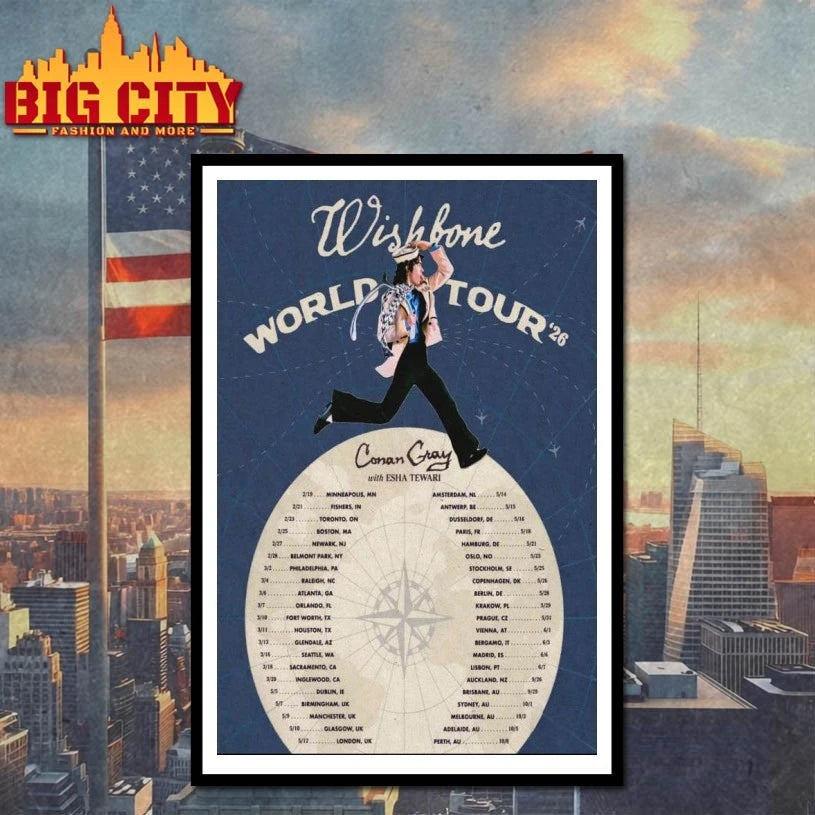 Conan Gray Wishbone World Tour 2026 Poster Shirt