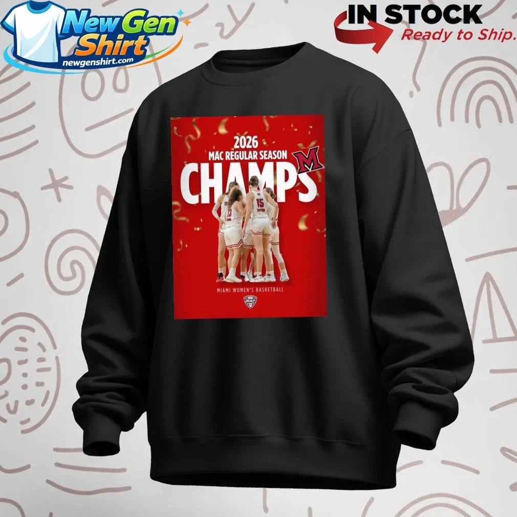 Congrats Miami RedHawks Women’s Basketball 2026 MAC Regular Season Champions Shirt
