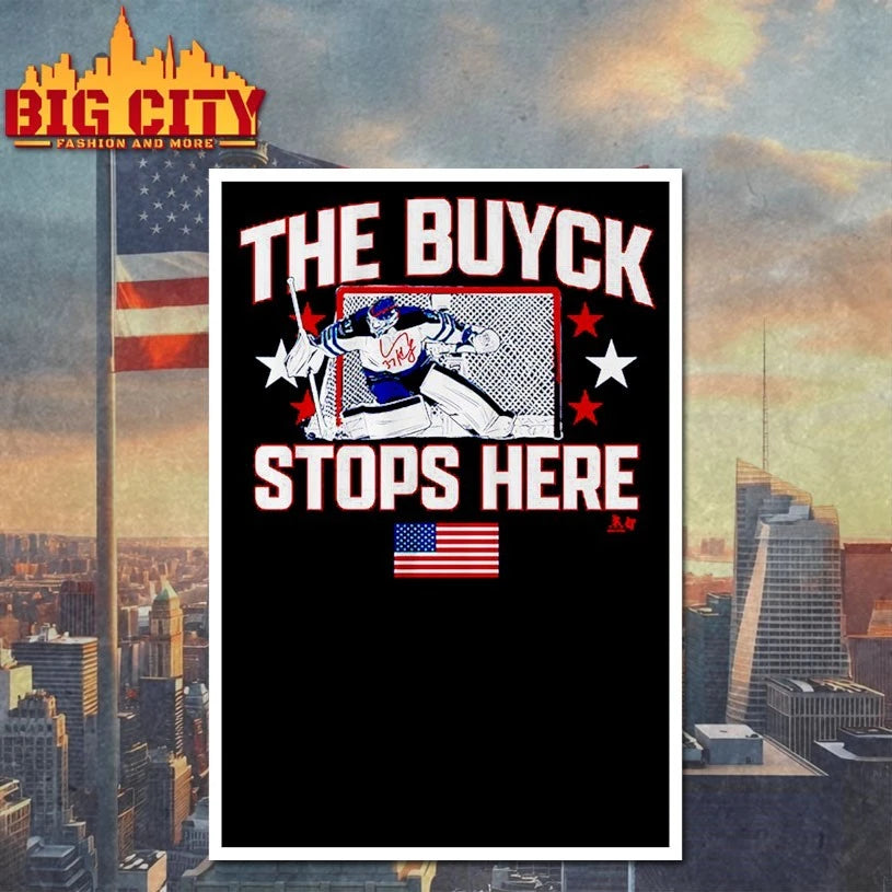 Connor Hellebuyck The Buyck Stops Here signature T-shirt