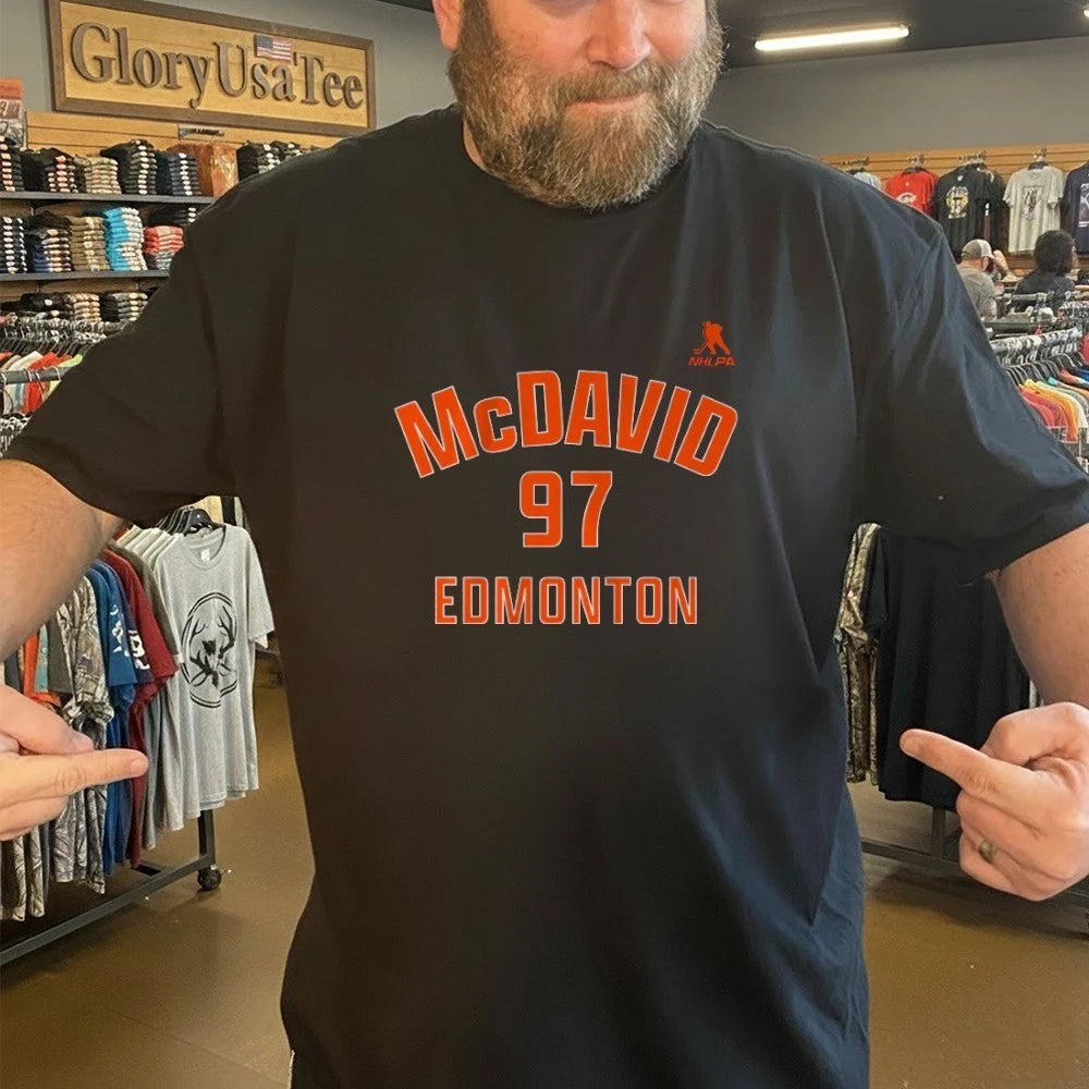 Connor McDavid Edmonton Name &amp; Number Youth T-Shirt
