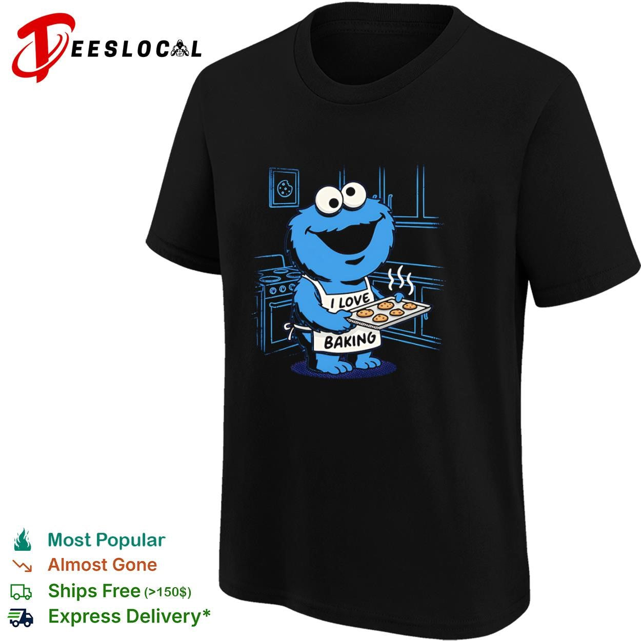 Cookie Monster I Love Baking shirt