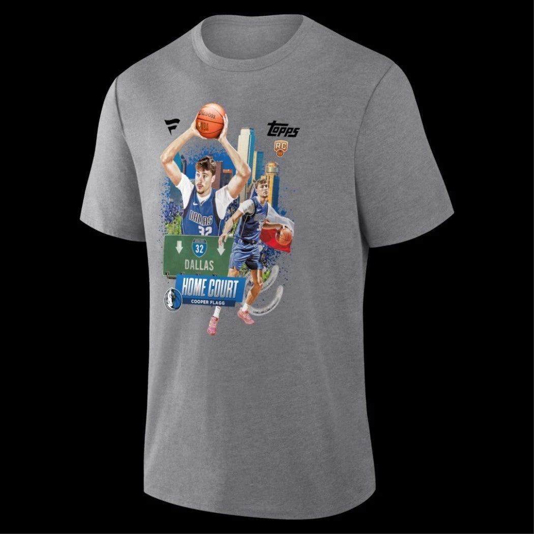 Cooper Flagg Dallas Mavericks Topps Home Court T-Shirt
