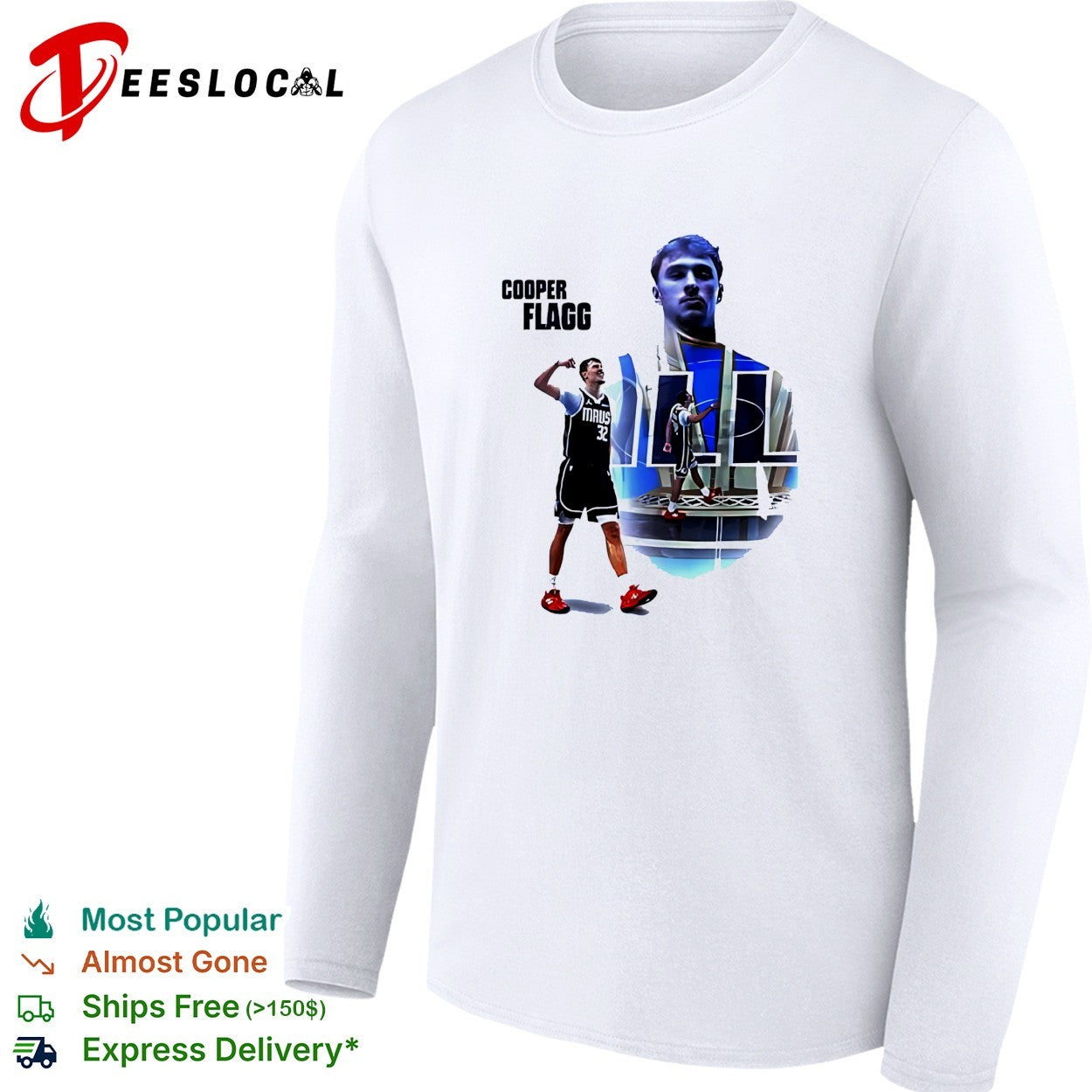 Cooper Flagg Dallas Mavericks jersey NBA Rookie of the Year shirt