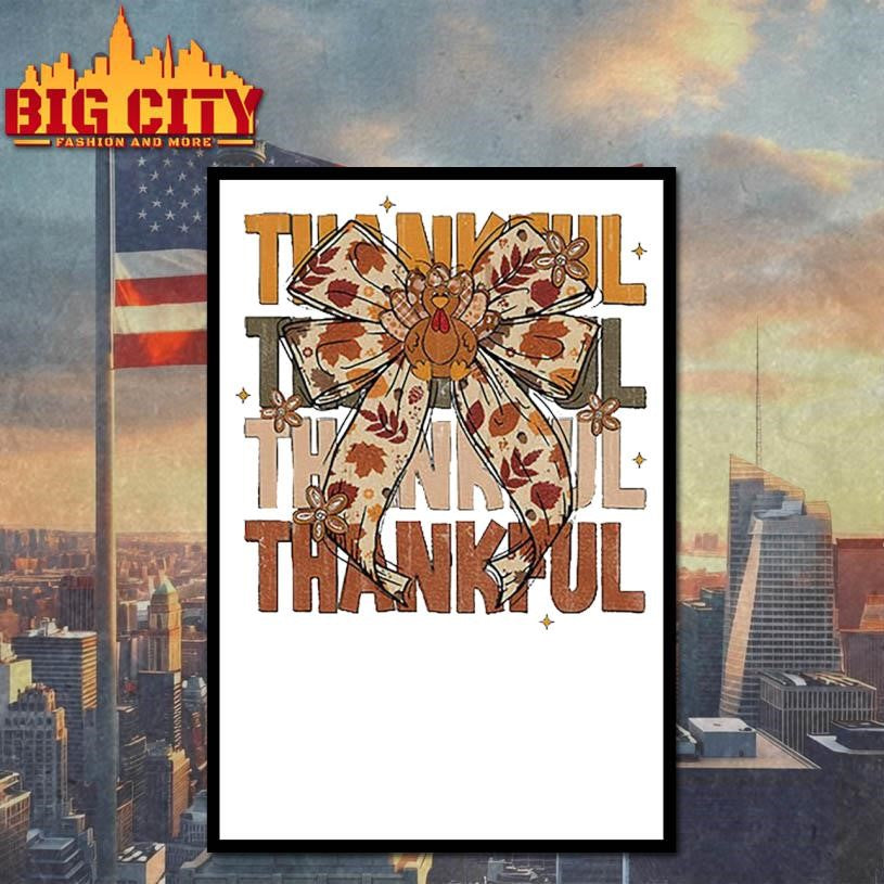 Coquette Thankful Turkey Boho Floral Fall Thanksgiving shirt