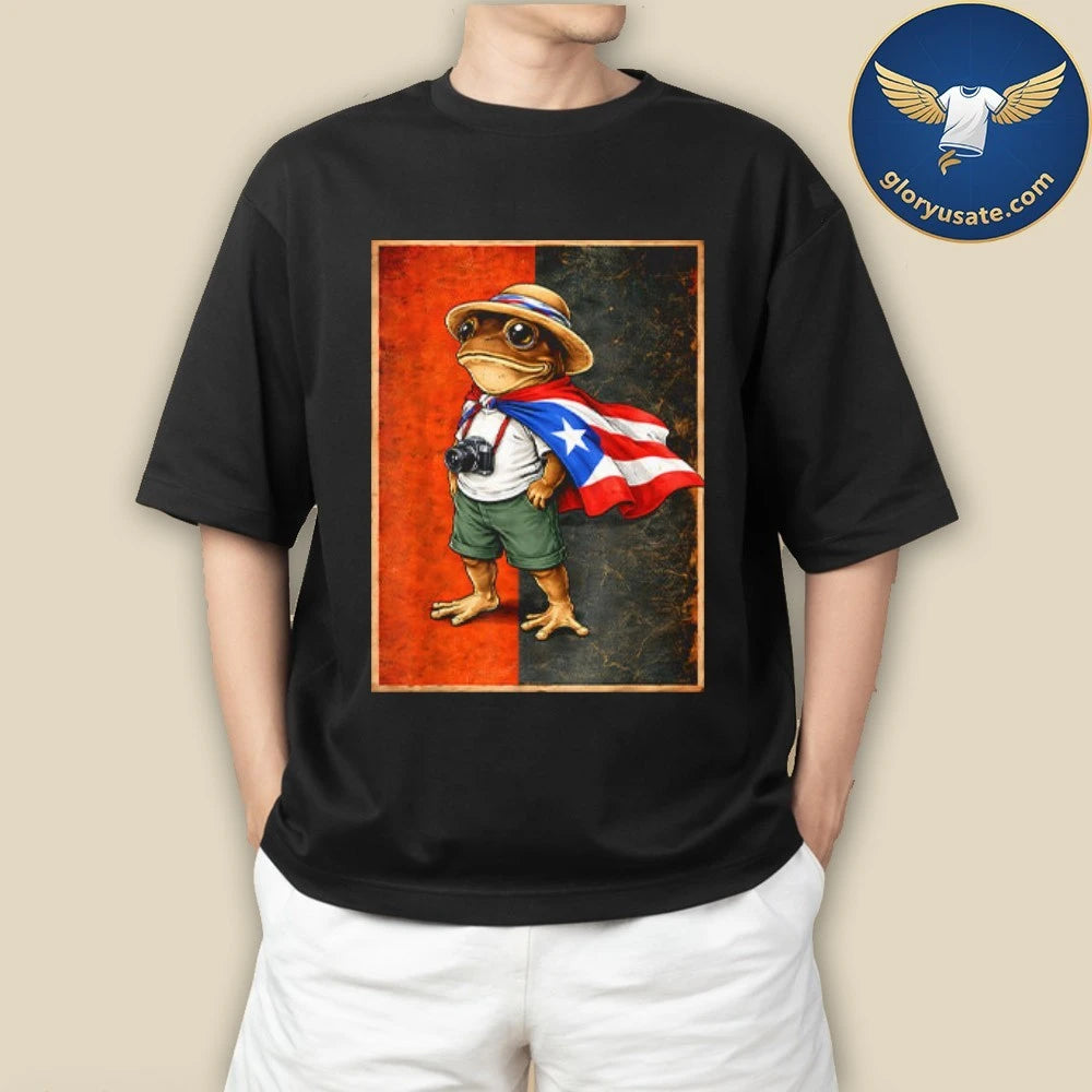 Coqui Frog Puerto Rico Flag Puerto Rican Taino Boricua Shirt