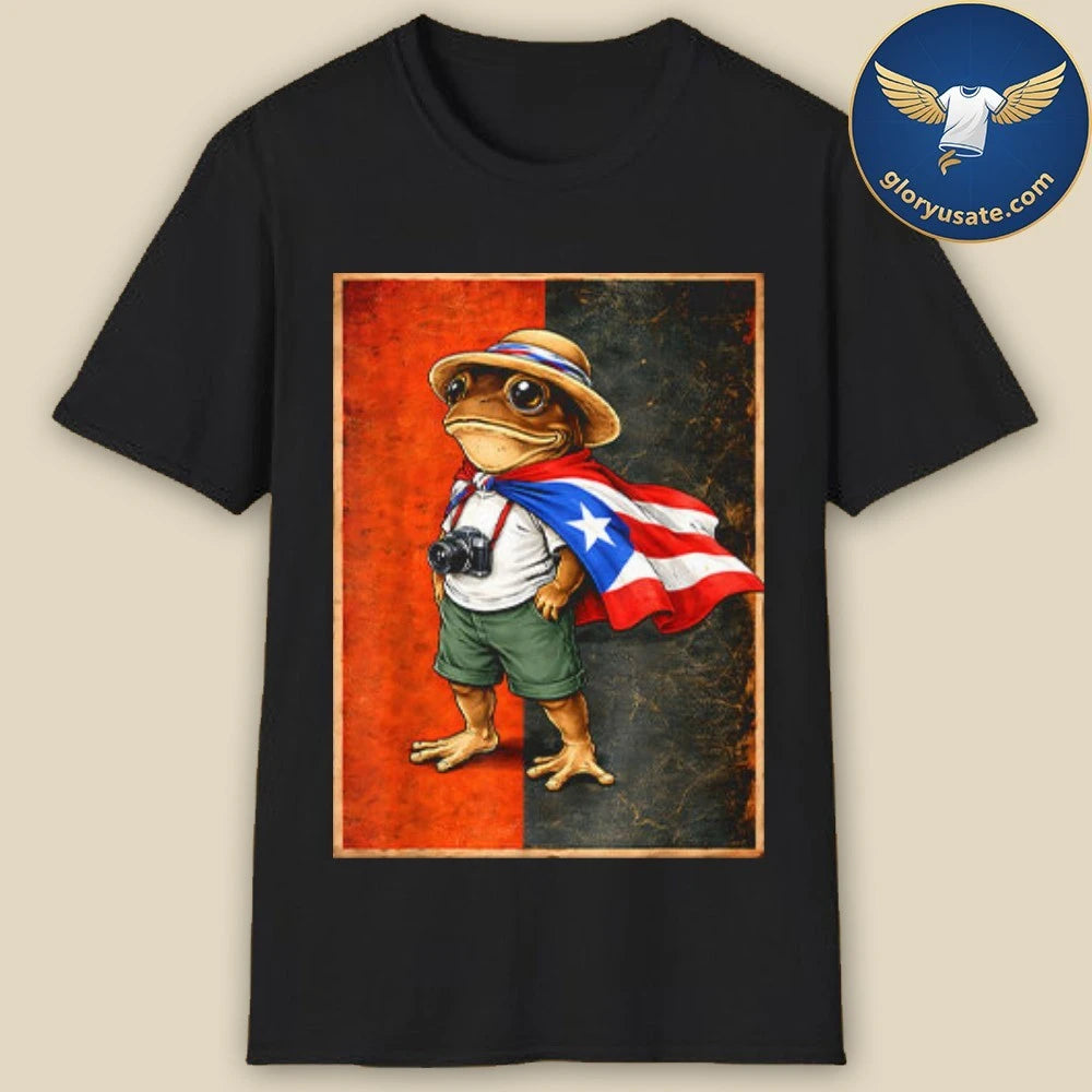 Coqui Frog Puerto Rico Flag Puerto Rican Taino Boricua Shirt