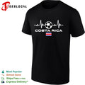 Costa Rica football heartbeat soccer shirt
