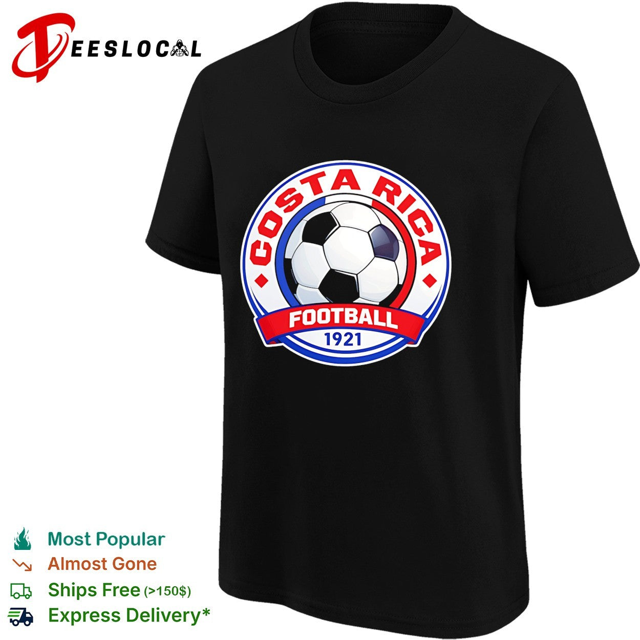 Costa Rica football soccer emblem 1921 shirt