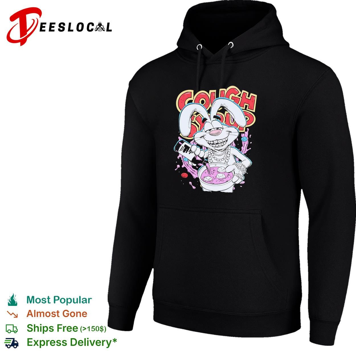 Cough syrup rabbit mascot parody shirt