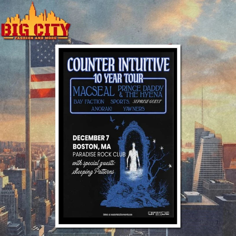 Counter Intuitive Records Tour Boston, MA Dec 07 2025 Poster shirts