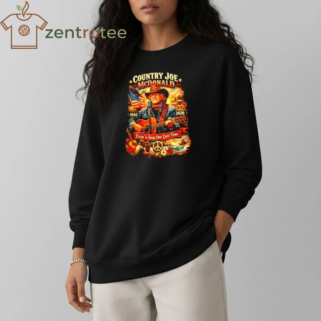 Country Joe McDonald Tribute Shirt 1942-2026  Folk Legend Memorial Tee