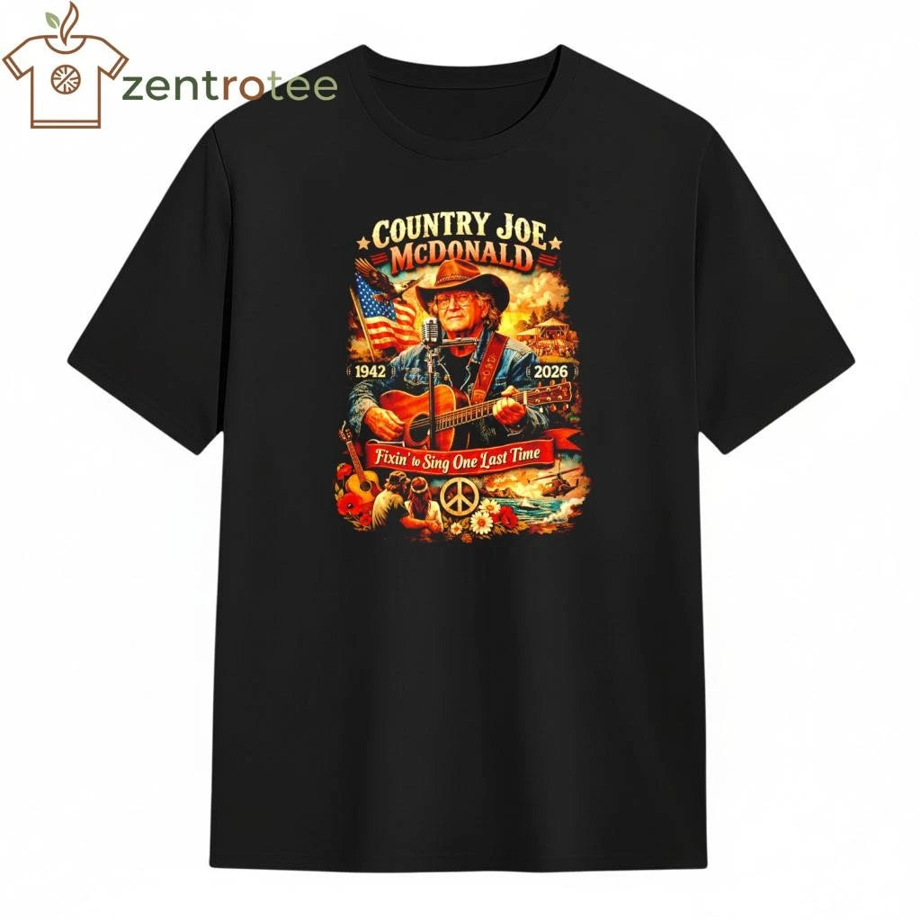 Country Joe McDonald Tribute Shirt 1942-2026  Folk Legend Memorial Tee