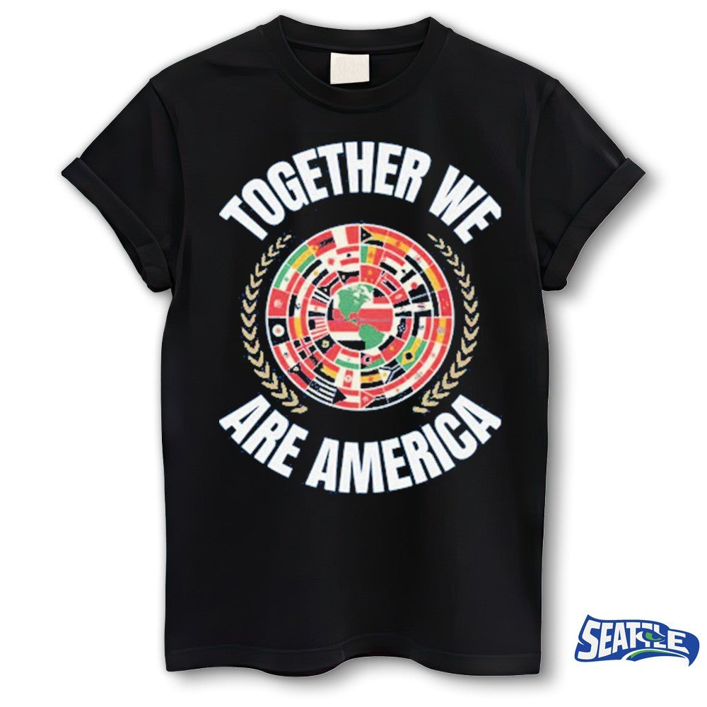Country flags of the world Together We Are America shirt